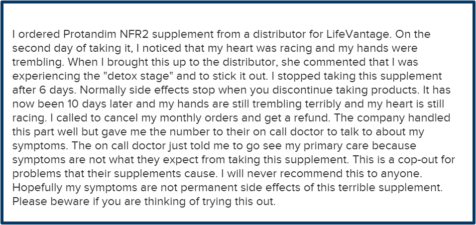 lifevantage review-health problems by taking nfr2