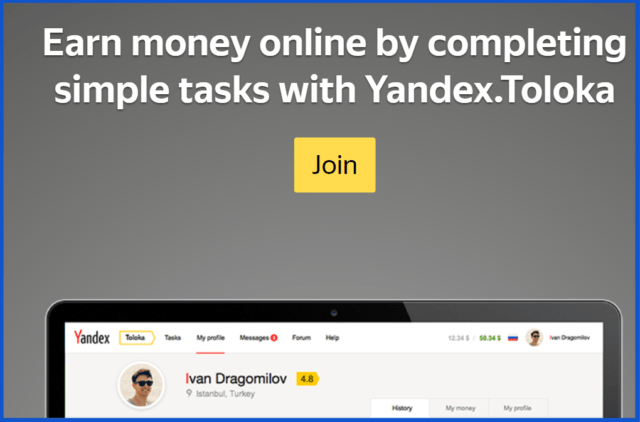 Yandex-Toloka review-homepage