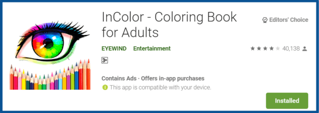 InColor-Coloring Book App-homepage