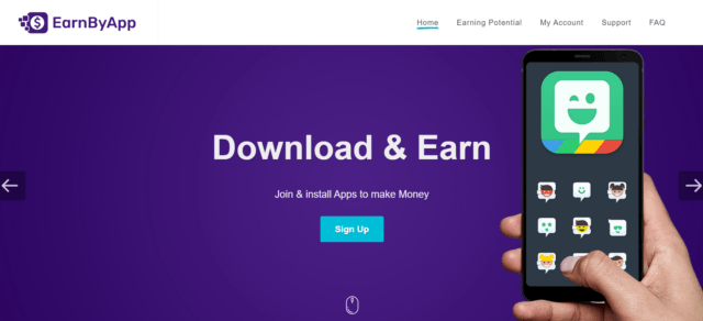EarnbyApp-review-homepage