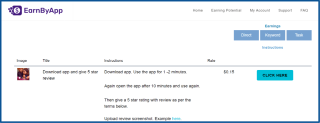 EarnbyApp review-task-