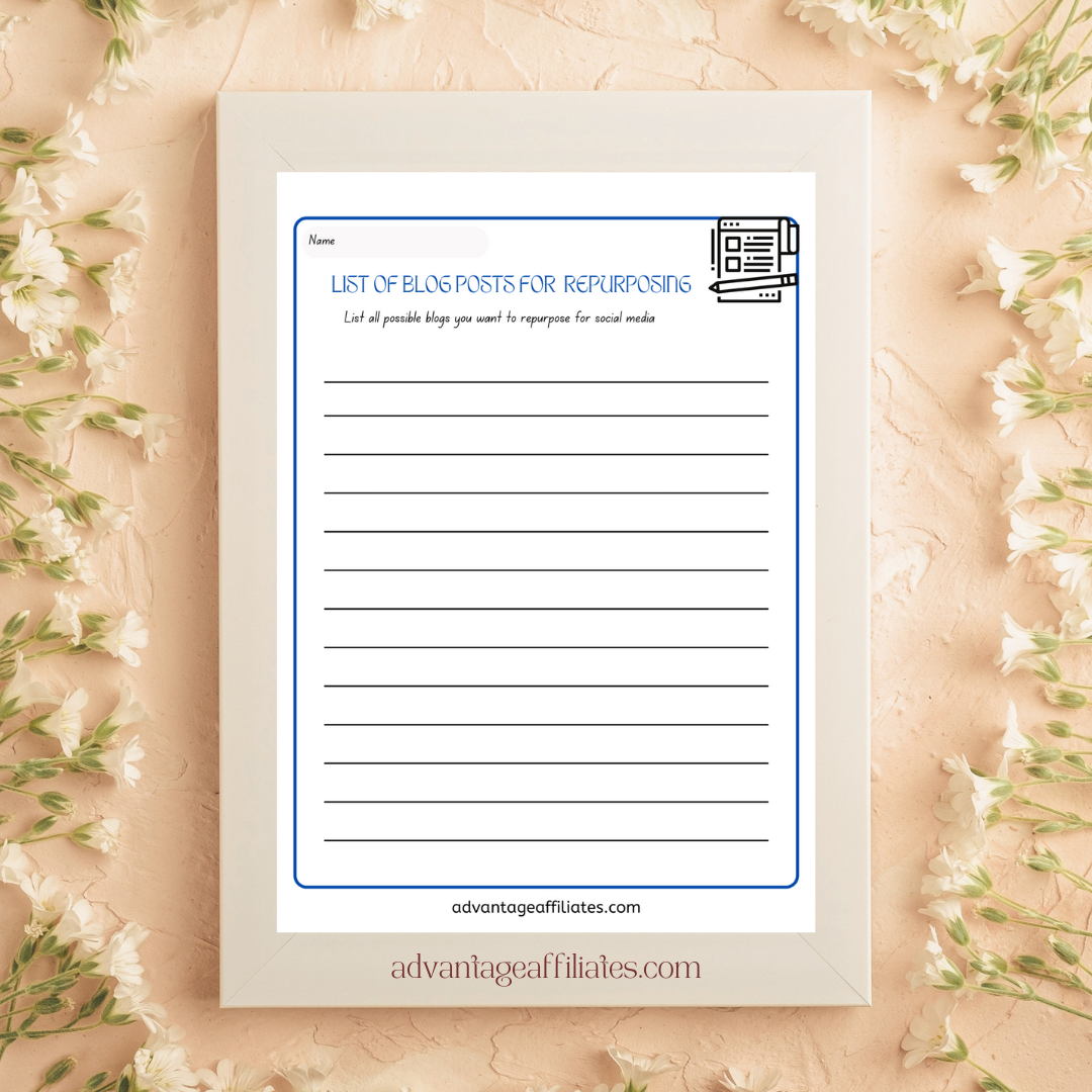 30 page Blog Repurposing Planner