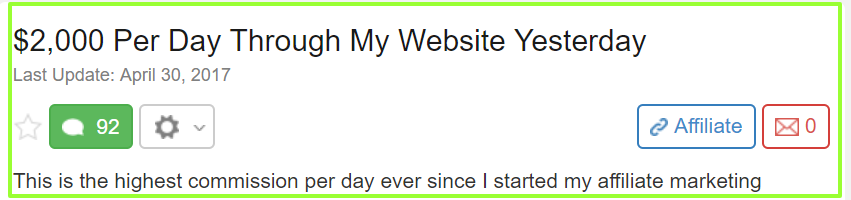 2 000 Per Day Through My Website Yesterday
