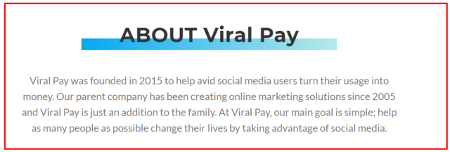 Viral pay review- About page
