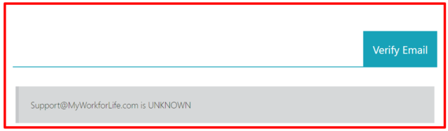 email verification of MWFL