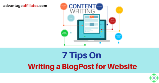 feature image of 7 tips on writing a blog post for your website