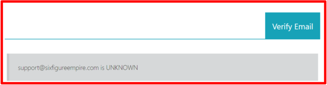 email verification of six figure empire