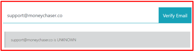 false email address from money chaser.co