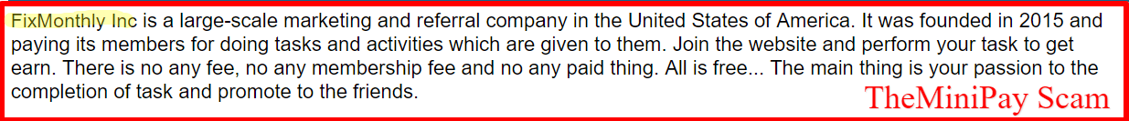 connection to other scam companies