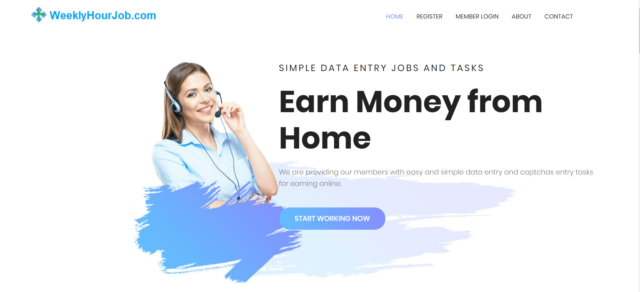 homepage of weeklyhourjob