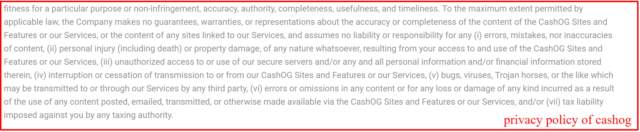 privacy policy of cashog