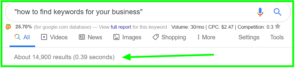 quoted star_how to find keywords for your business - Google Search (3)