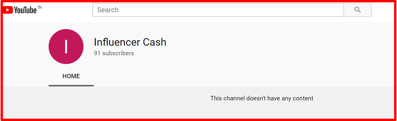 Influencer Cash YouTube upload