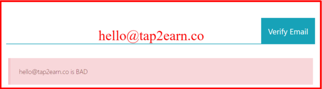fake email address from tap2earn