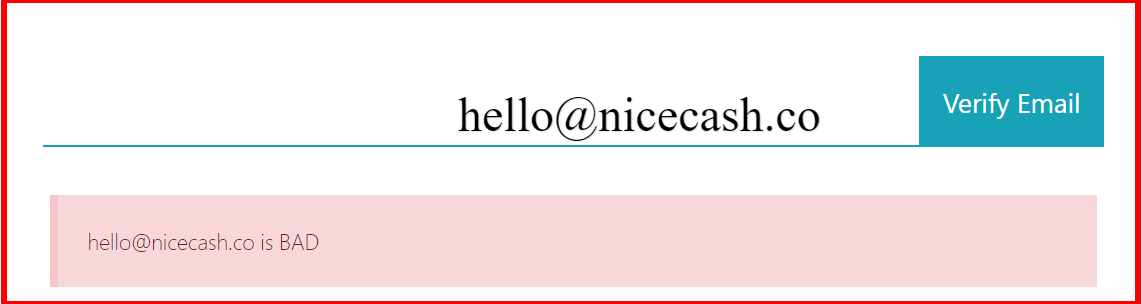 fake email address by nice cash
