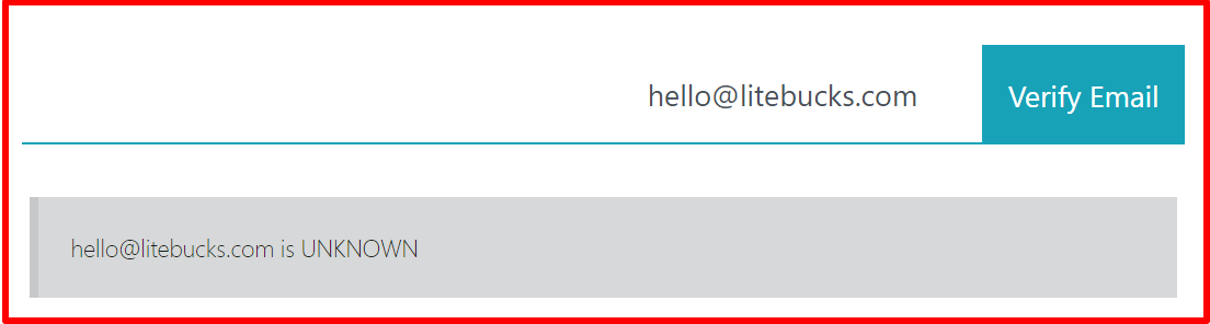 fail email address verification of litebucks.com