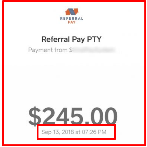 fake payment proofs by referral pay
