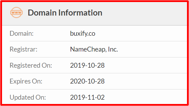 whois of buxify