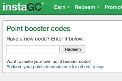 point booster codes