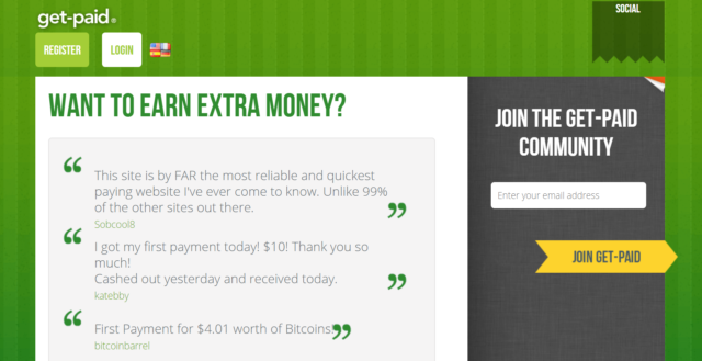homepage of Get-Paid