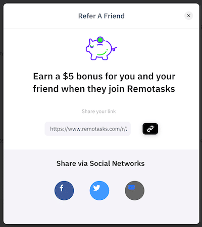 referral program by remotasks