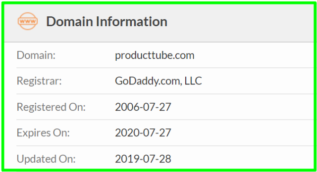 whois of product tube