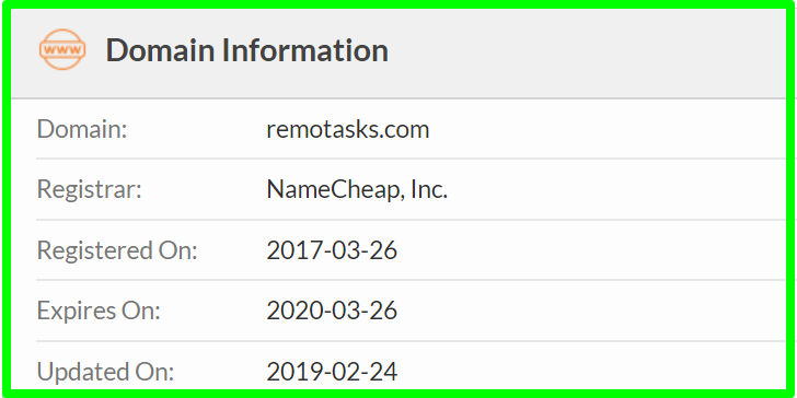 whois of remotasks