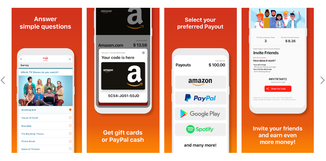 Poll Pay Earn money and gift cards paid surveys Apps
