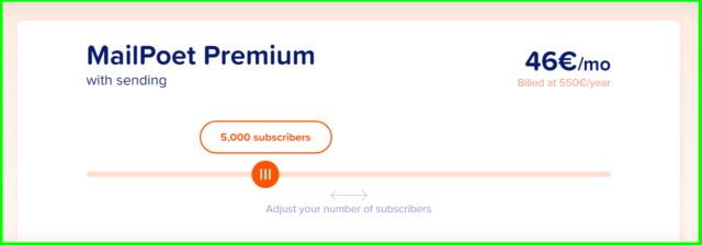 pricing mailpoet