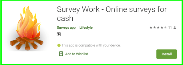 surveys work app review homepage