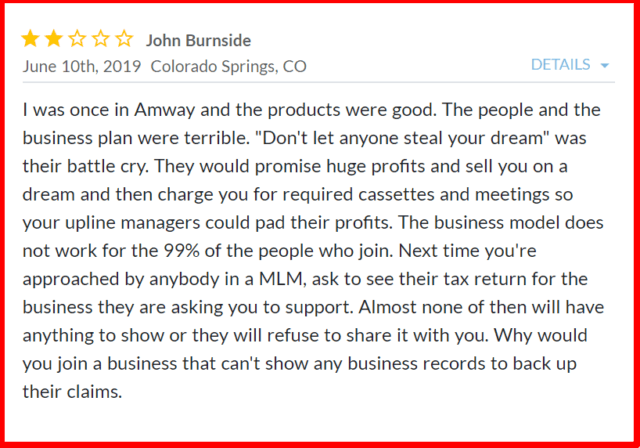 amway mlm review- complaints