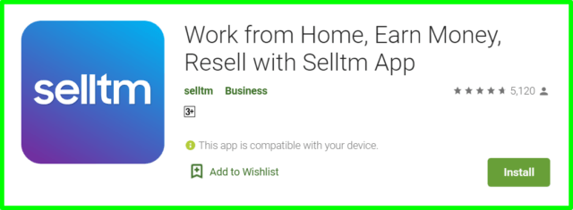 selltm app review - homepage