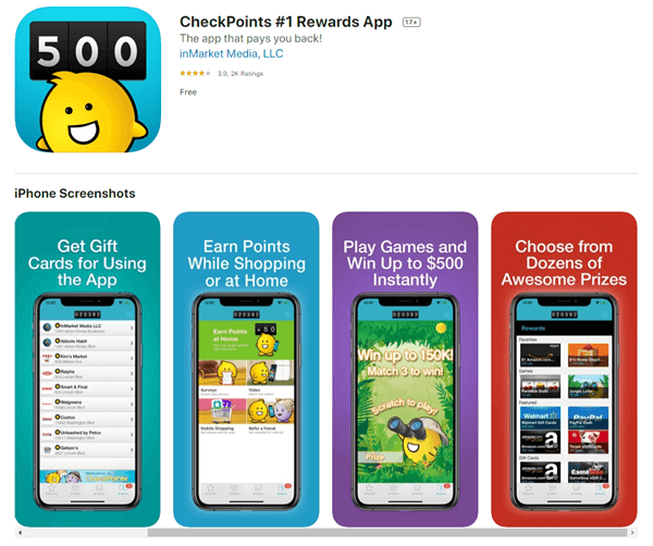 checkpoints review-app homepage