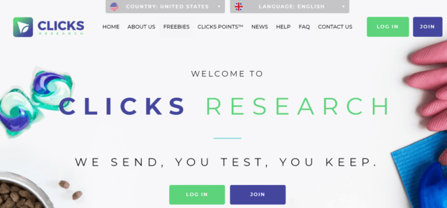 Clicks-Research-review-homepage