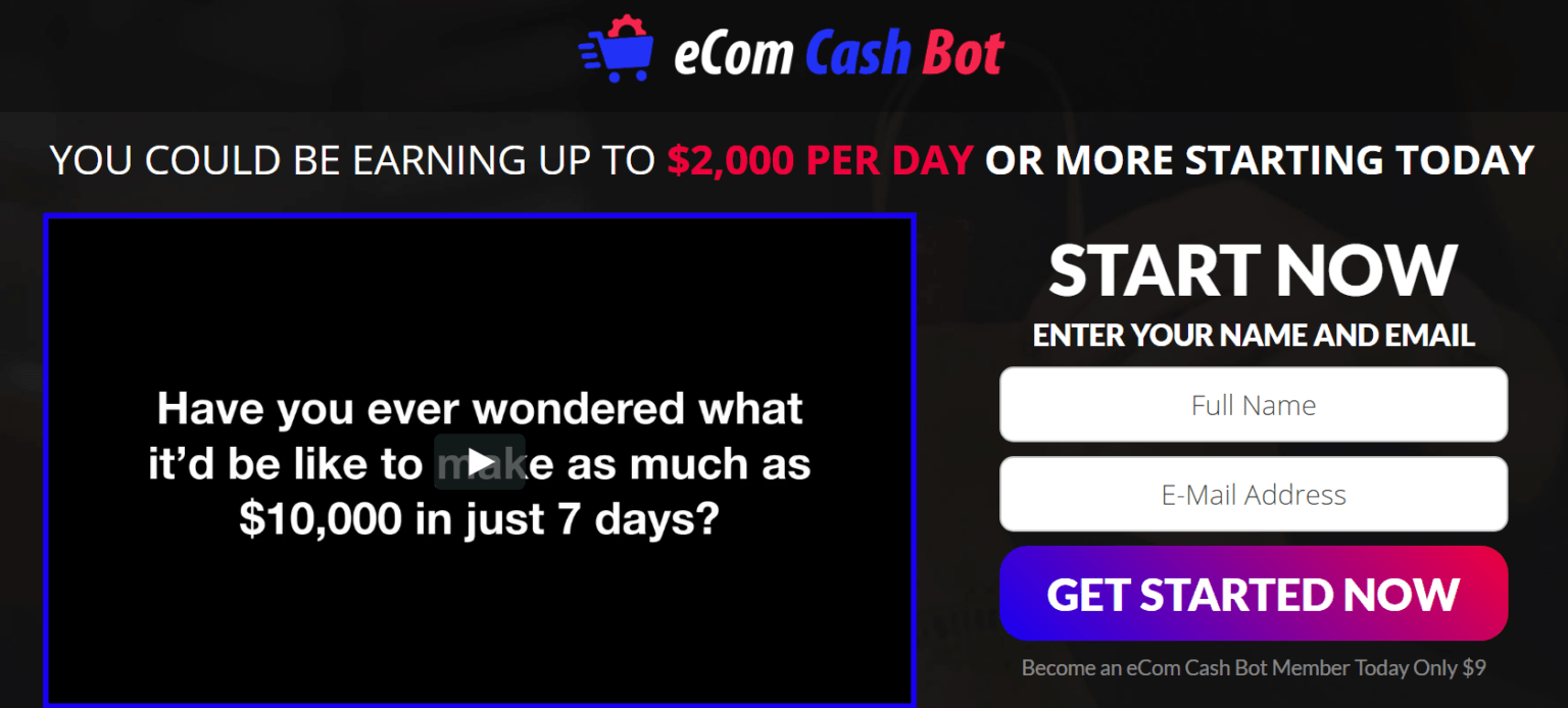 eCom Cash Bot (Dropshipping) Review: Earn 00 Per Day?