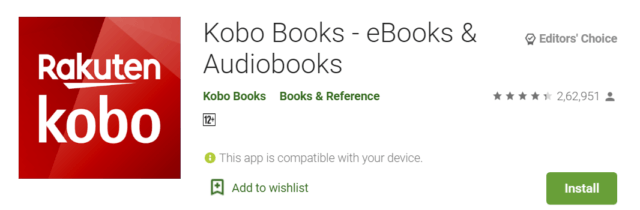 kobo-best apps for audio books