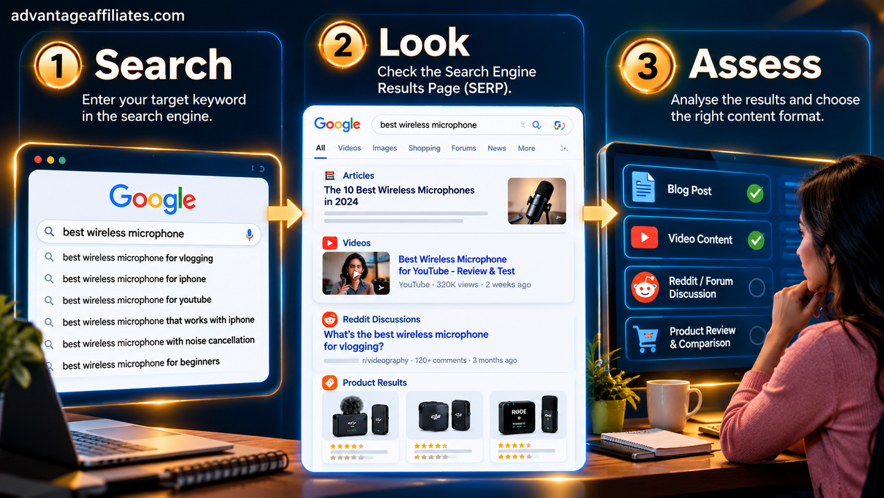 Best keyword strategies using Search Look Assess to analyze the SERP before creating content